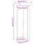 Planteholder 2 pcs Hvid højglans 40 x 40 x 80 cm