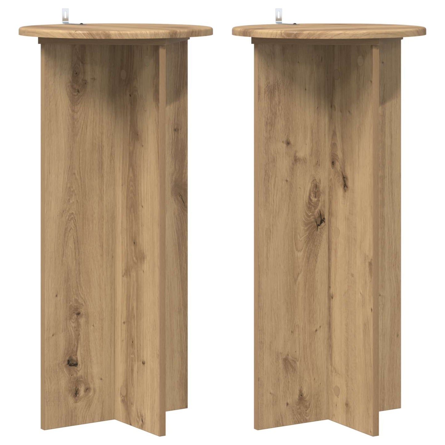 Planteholder 2 pcs Artisan-eg 40 x 40 x 80 cm Konstrueret træ