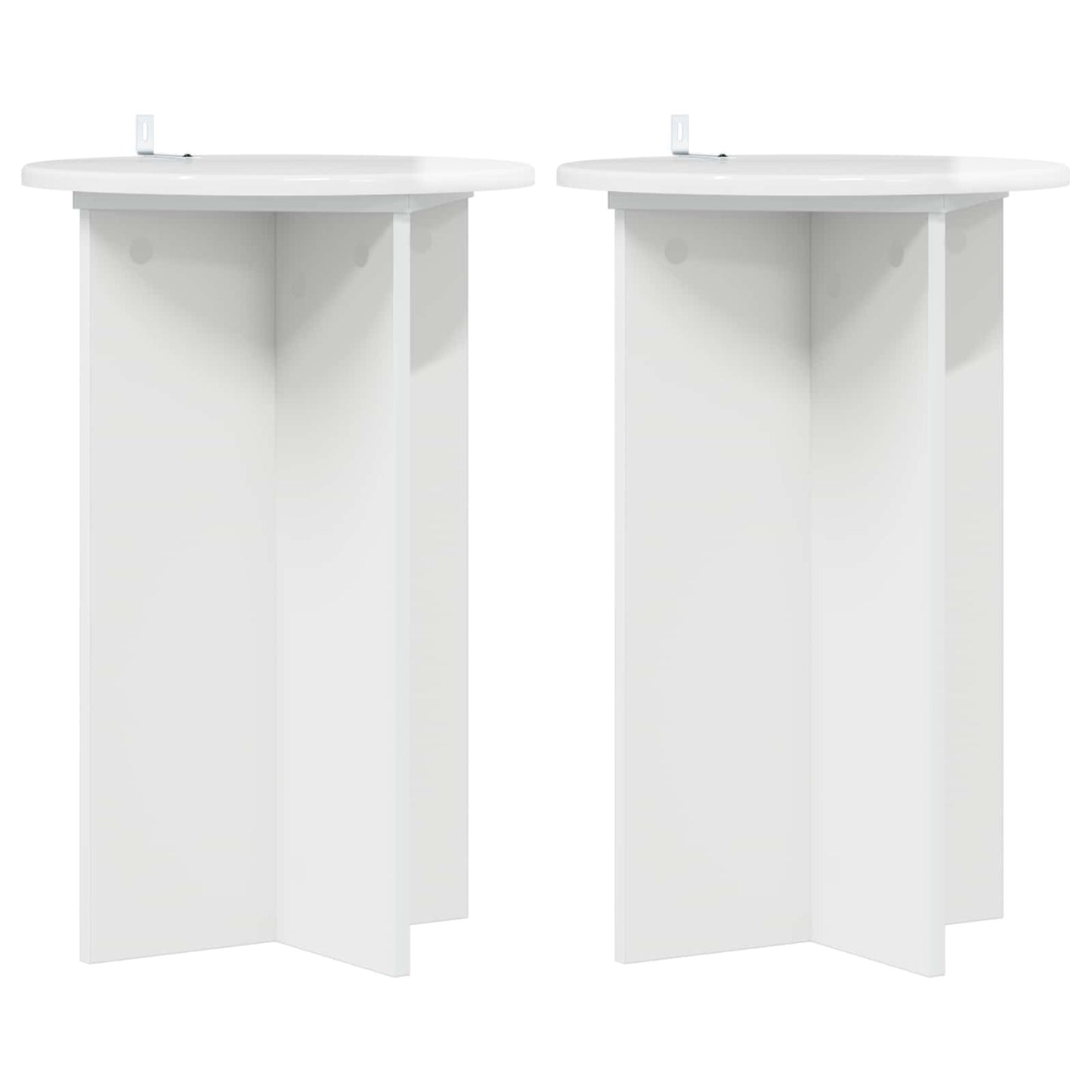 Planteholder 2 pcs Hvid højglans Ø40 x 60 cm Konstrueret træ