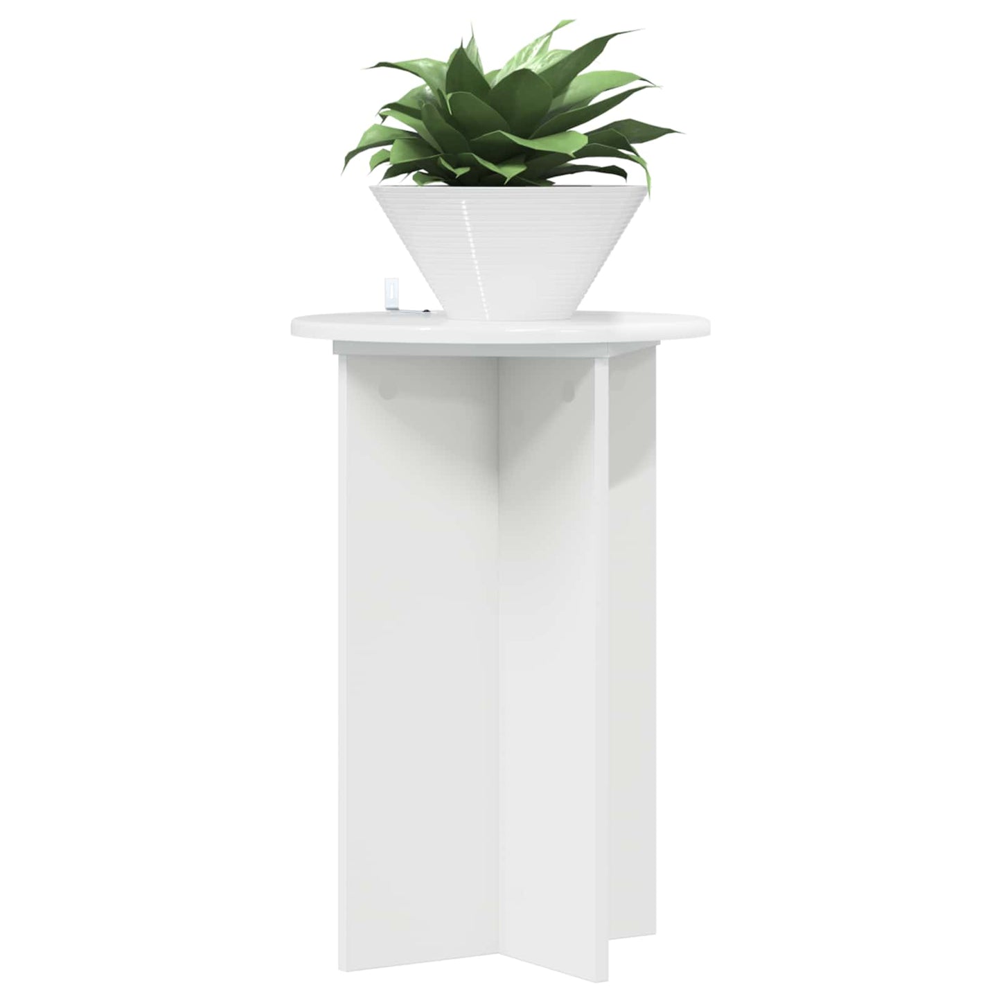Planteholder 2 pcs Hvid højglans Ø40 x 60 cm Konstrueret træ