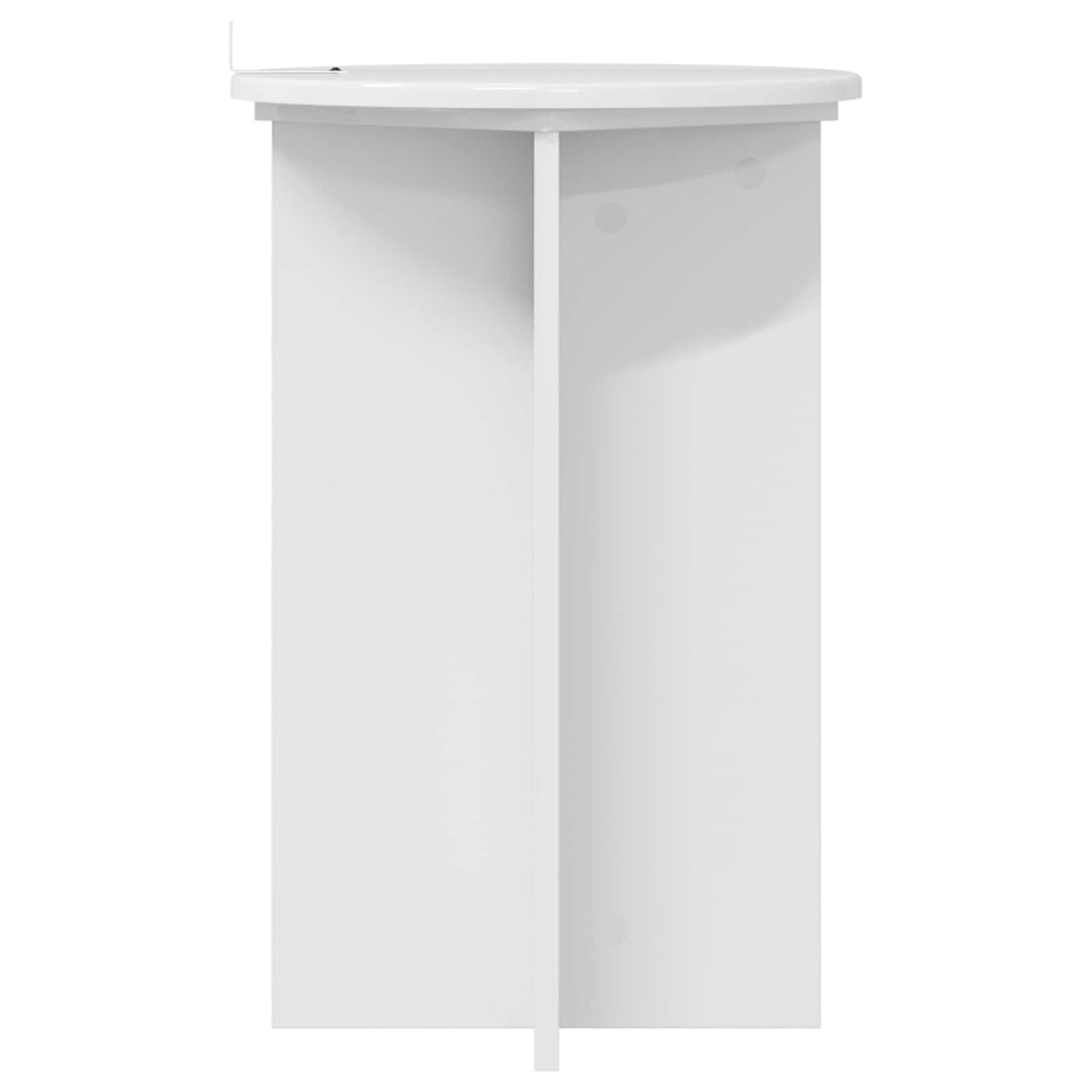 Planteholder 2 pcs Hvid højglans Ø40 x 60 cm Konstrueret træ