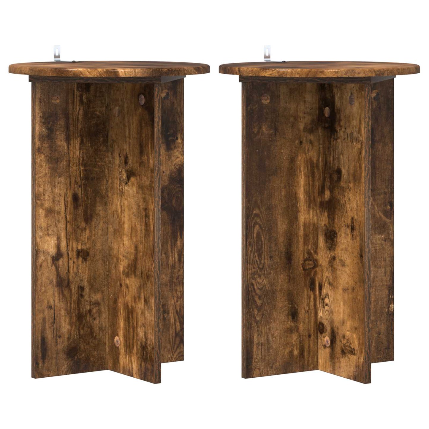 Planteholder 2 pcs Røget eg Ø40 x 60 cm Konstrueret træ