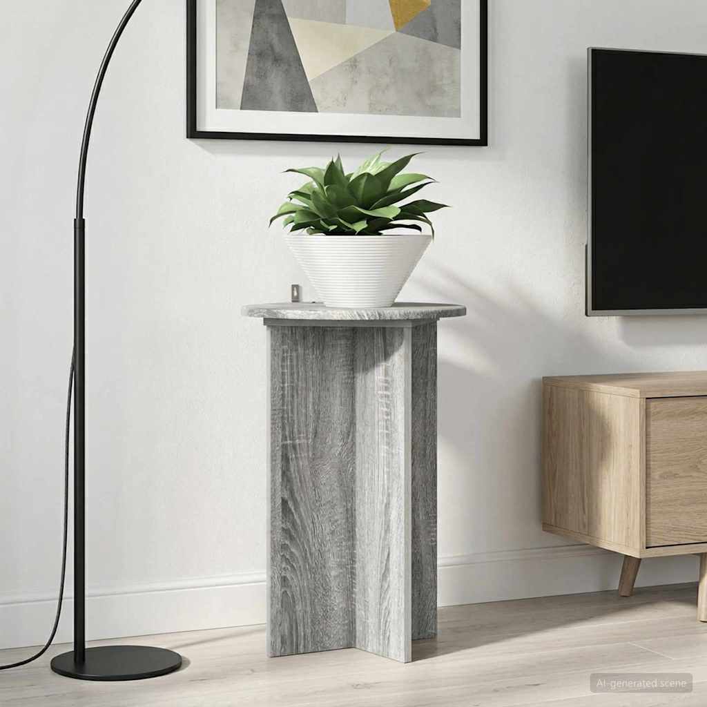 Planteholder 2 pcs Grå sonoma-eg Ø40 x 60 cm Konstrueret træ