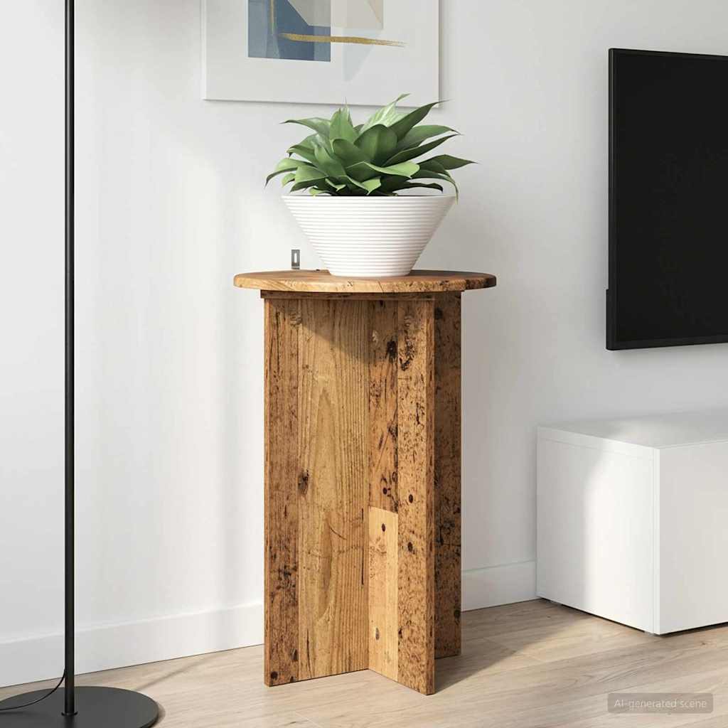 Planteholder 2 pcs Gammelt træ Ø40 x 60 cm Konstrueret træ billede