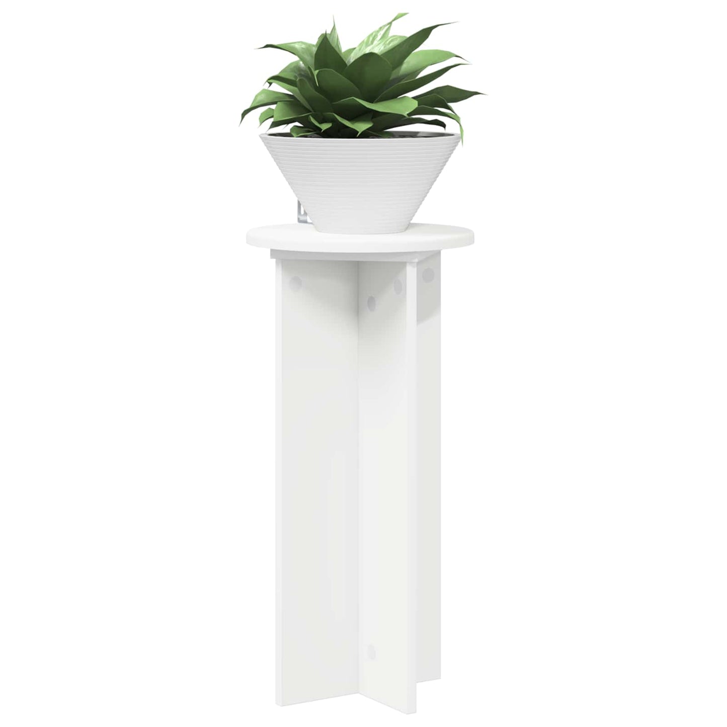 Planteholder 2 stk. Hvid Ø29,5 x 60 cm Konstrueret træ
