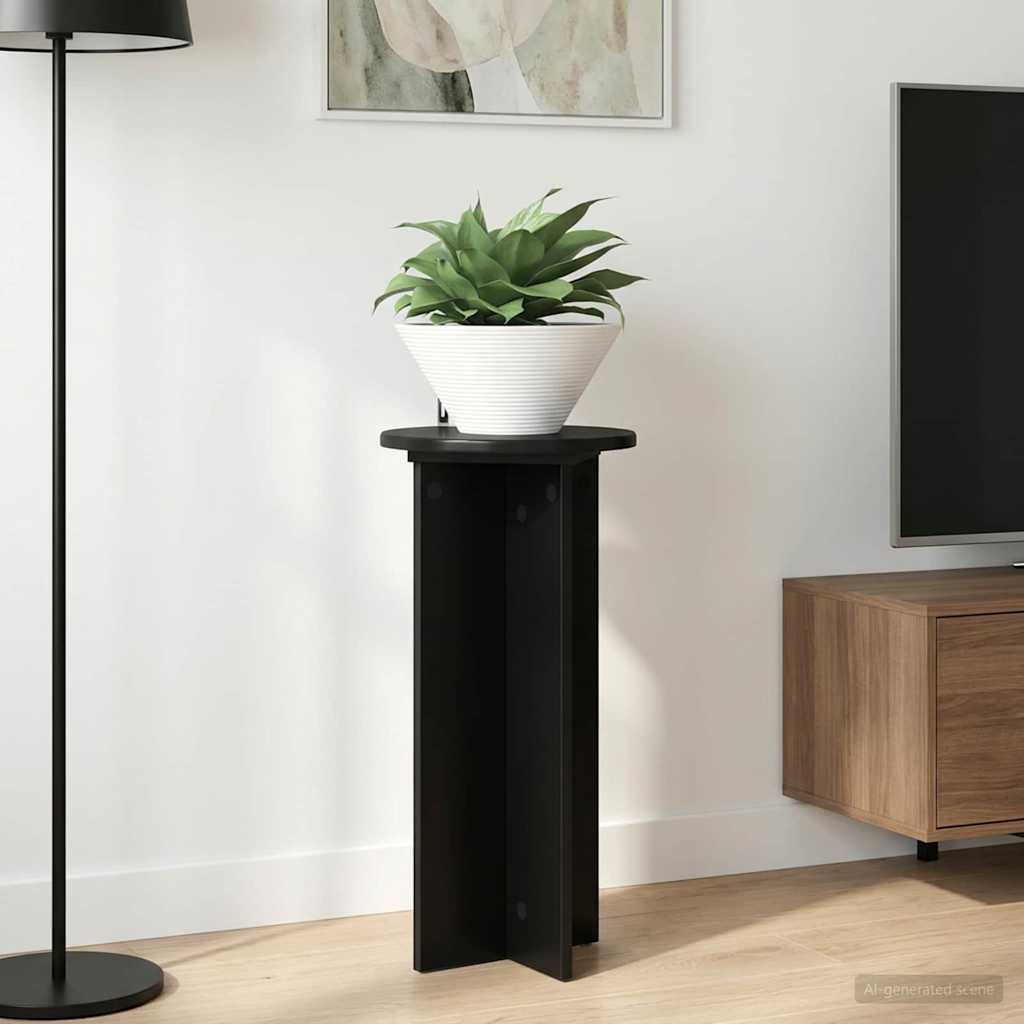 Planteholder 2 pcs Sort 29,5 x 29,5 x 60 cm Konstrueret træ billede