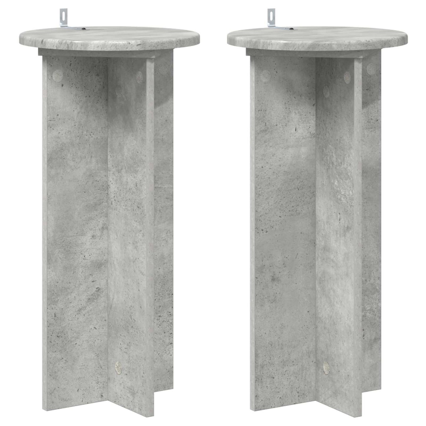 Planteholder 2 stk. Betongrå 29,5 x 29,5 x 60 cm