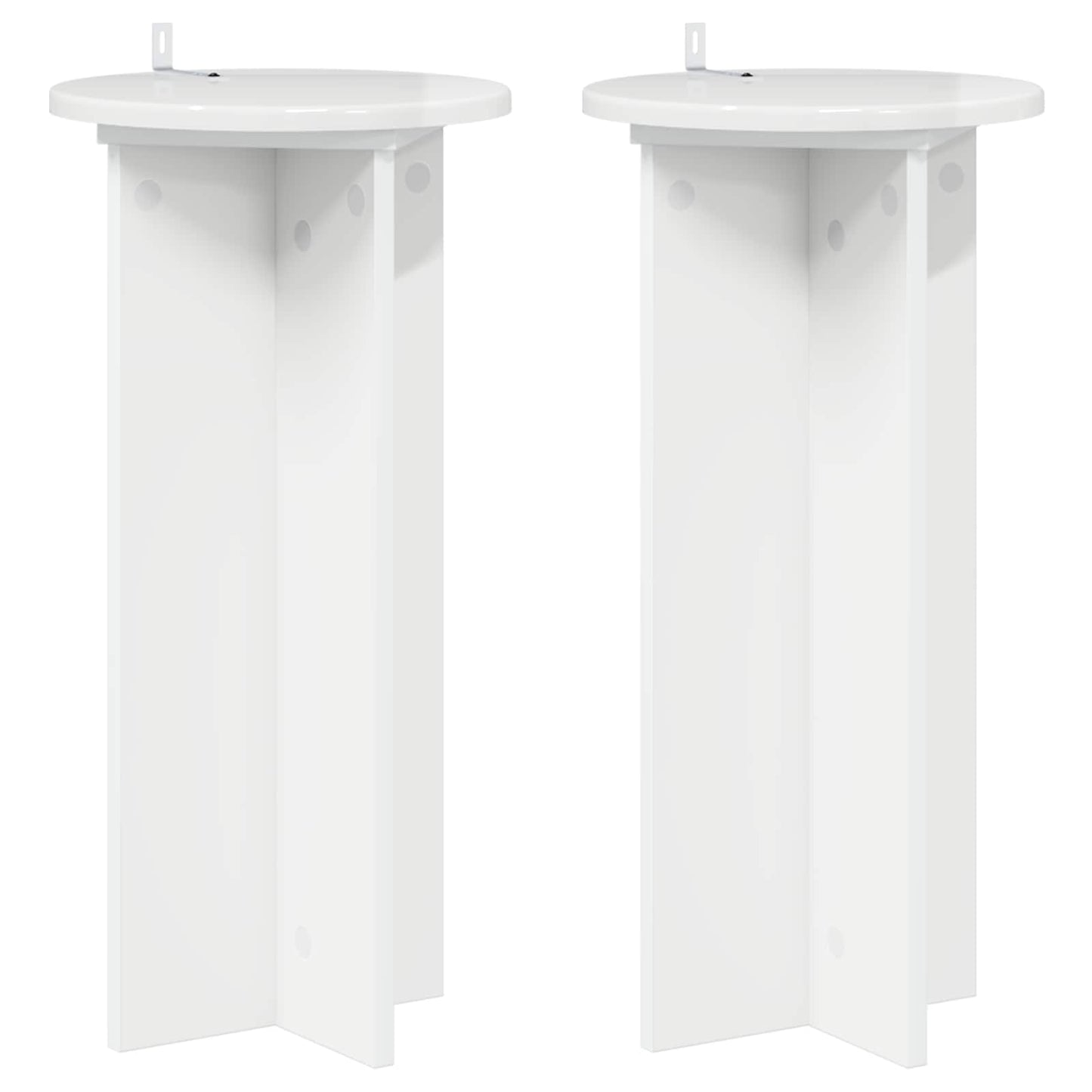 Planteholder 2 stk. Hvid højglans 29,5 x 29,5 x 60 cm