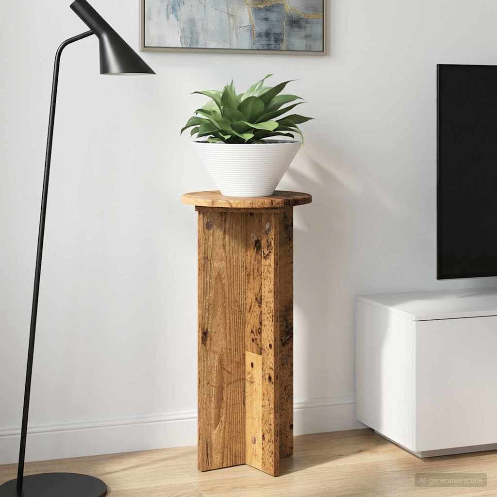 Planteholder 2 pcs Gammelt træ 29,5 x 29,5 x 60 cm