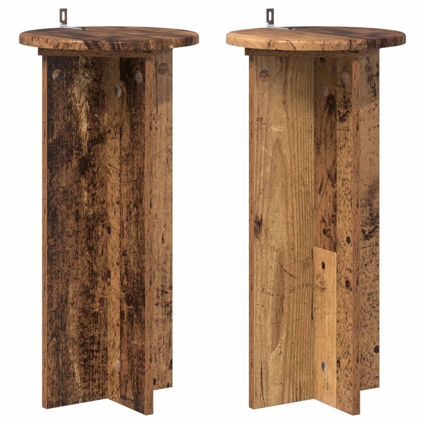 Planteholder 2 pcs Gammelt træ 29,5 x 29,5 x 60 cm