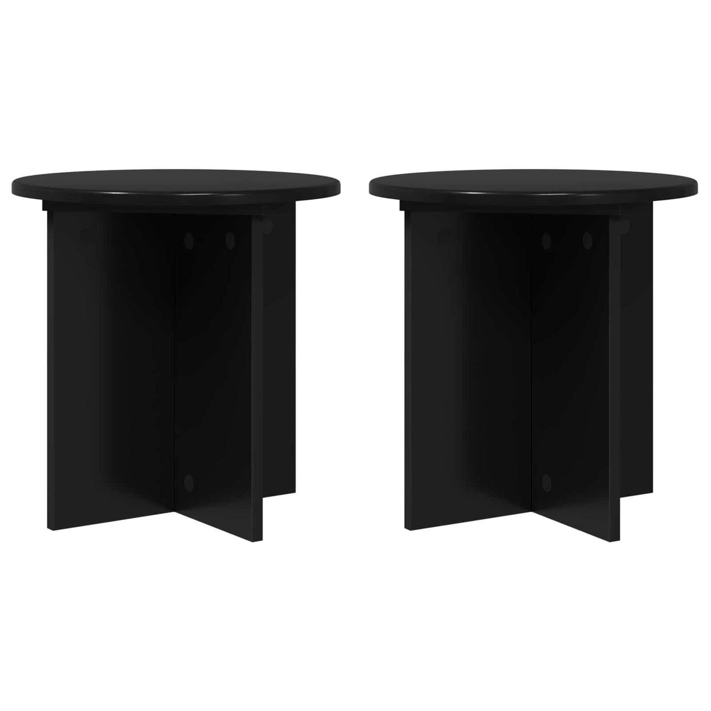 Planteholder 2 stk. Sort 40 x 40 x 40 cm Konstrueret træ