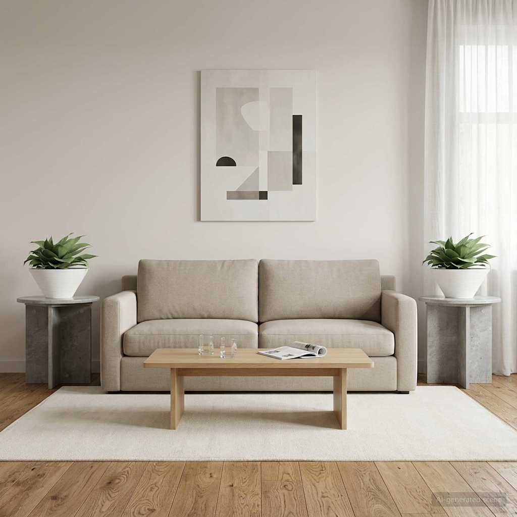 Planteholder 2 pcs Betongrå 40 x 40 x 40 cm Konstrueret træ