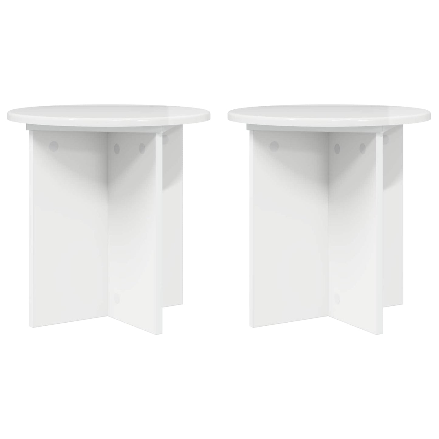 Planteholder 2 pcs Hvid højglans 40 x 40 x 40 cm