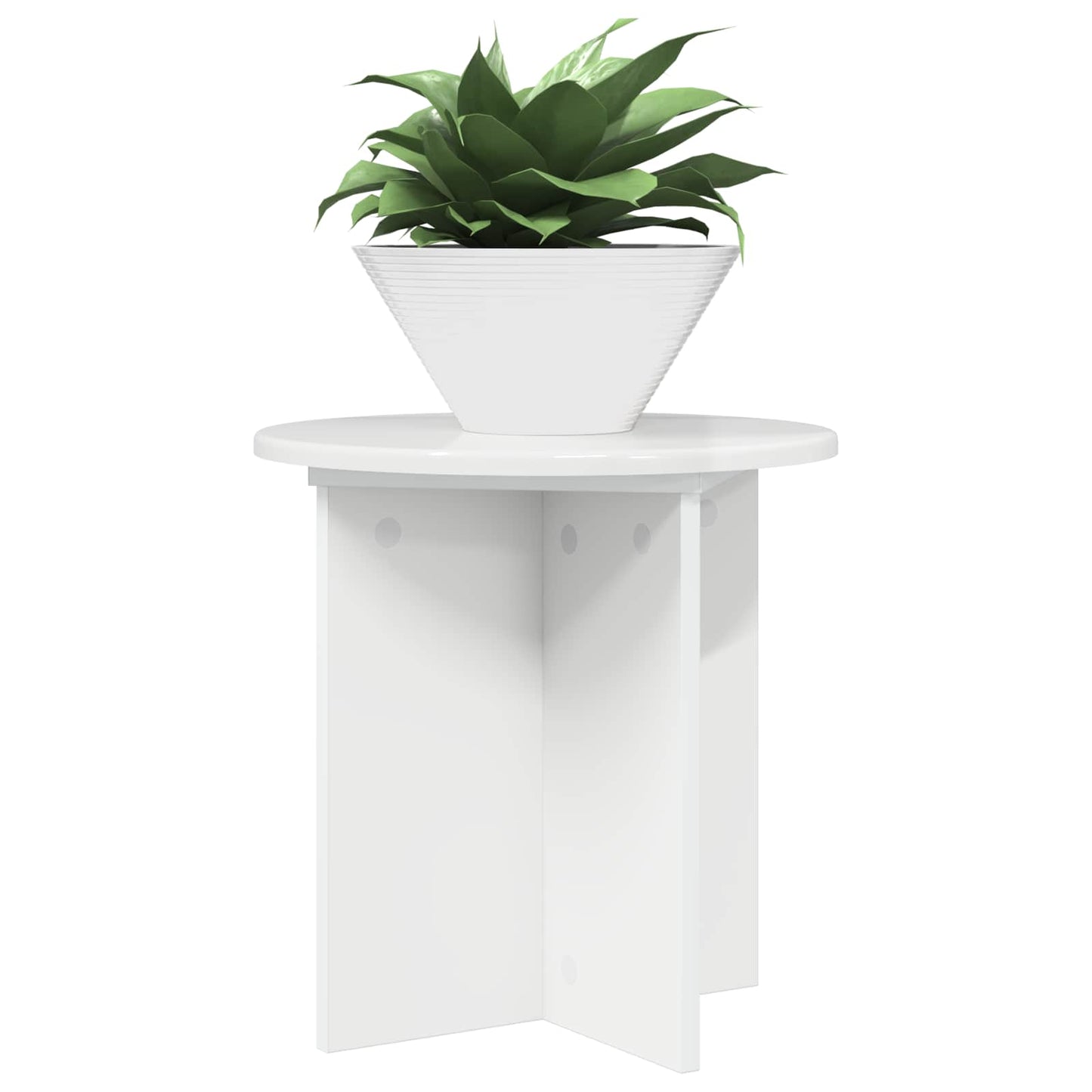 Planteholder 2 pcs Hvid højglans 40 x 40 x 40 cm