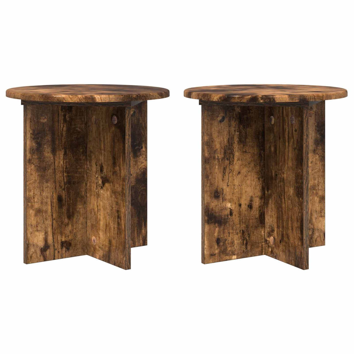 Planteholder 2 pcs Røget eg 40 x 40 x 40 cm Konstrueret træ