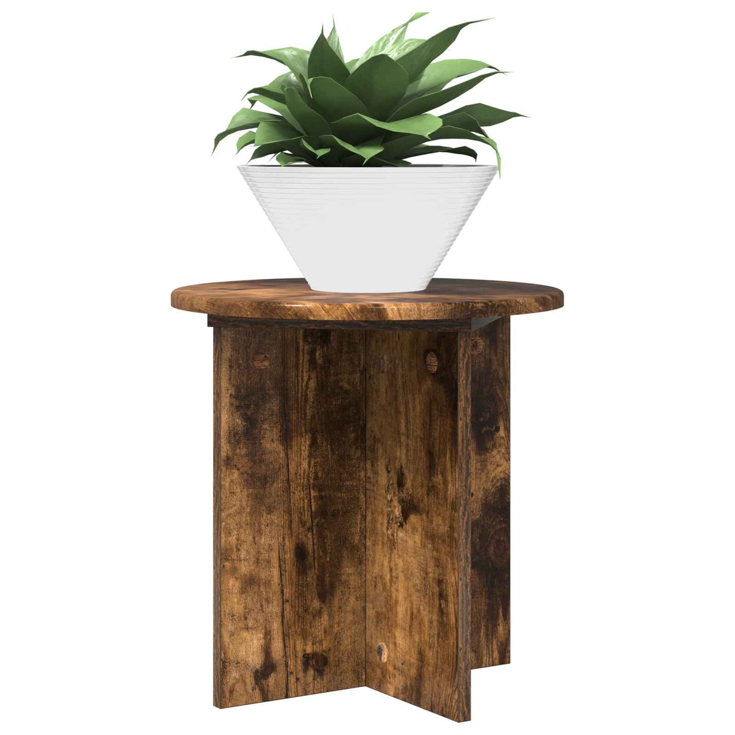 Planteholder 2 pcs Røget eg 40 x 40 x 40 cm Konstrueret træ