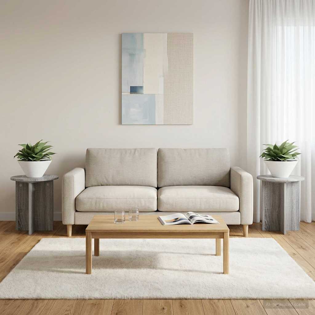 Planteholder 2 pcs Grå sonoma-eg 40 x 40 x 40 cm billede