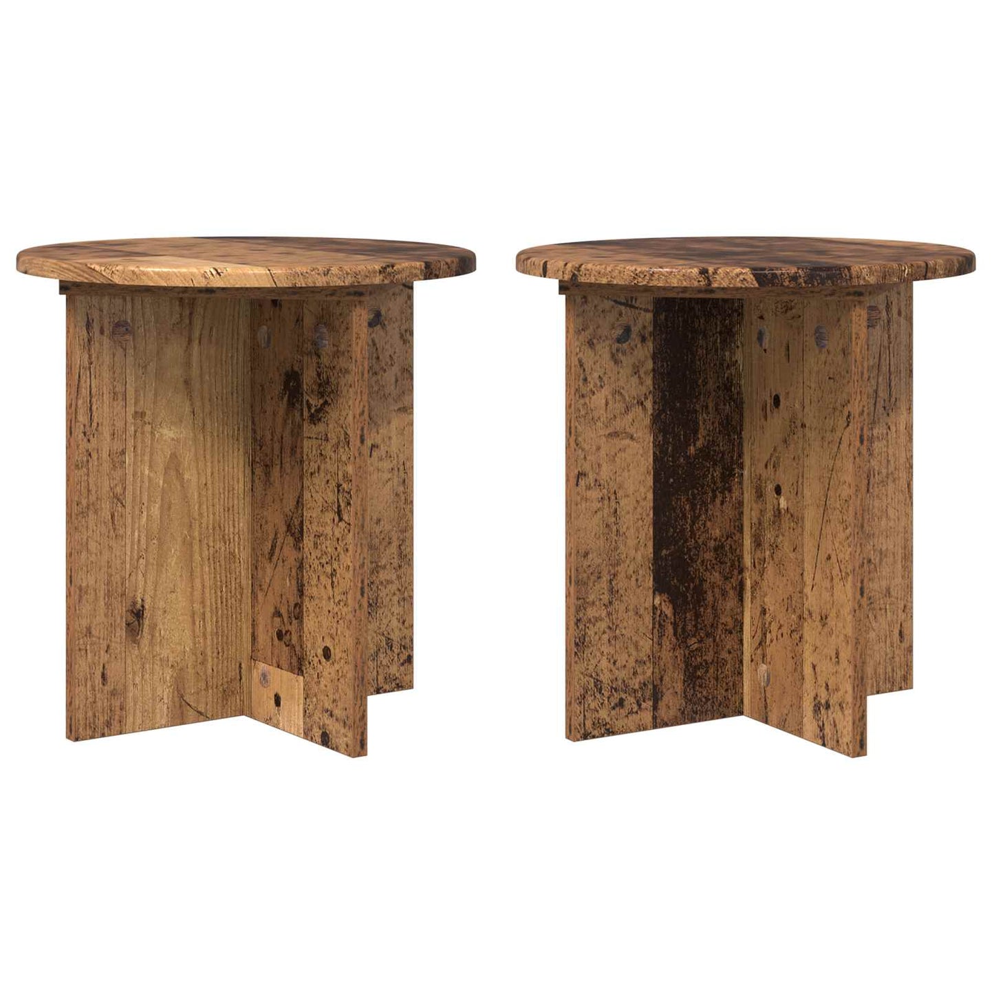 Planteholder 2 stk. Gammelt træ 40 x 40 x 40 cm Konstrueret træ