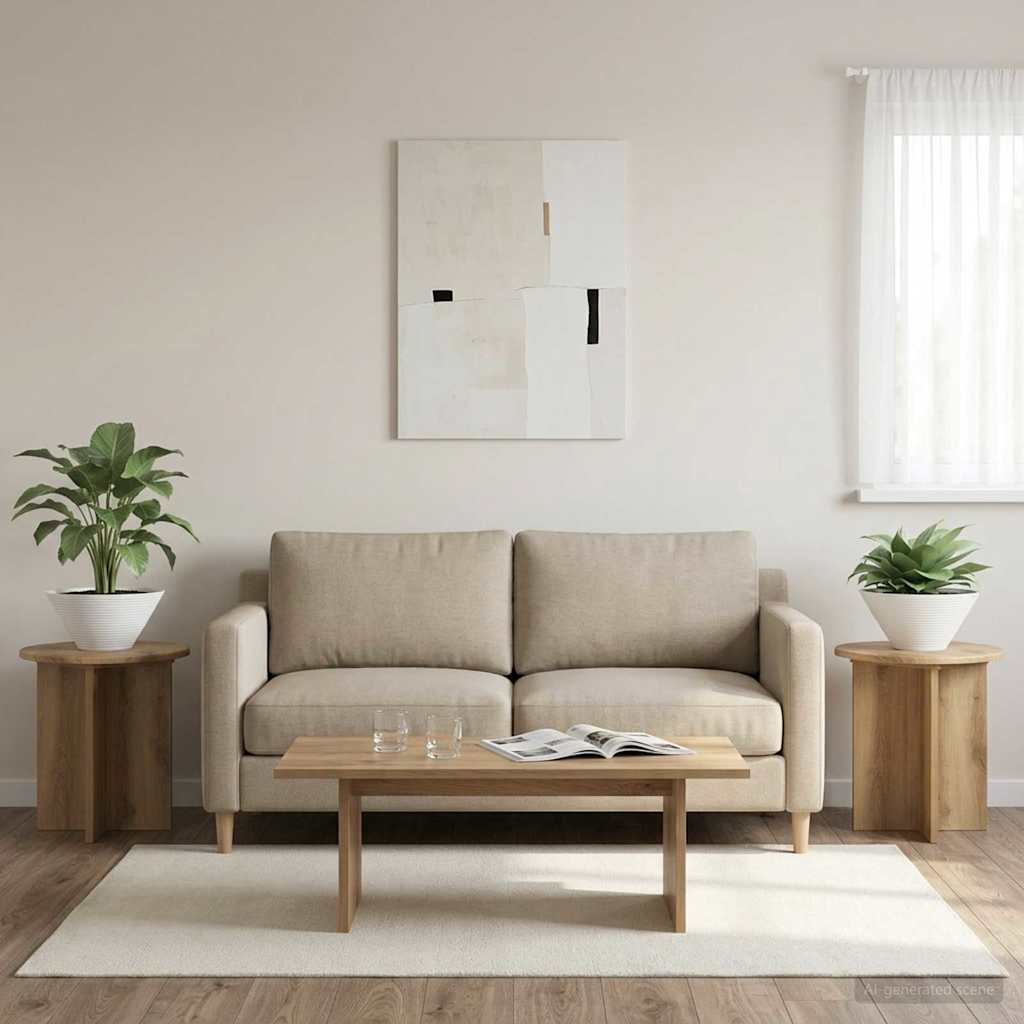 Planteholder 2 pcs Artisan-eg 40 x 40 x 40 cm Konstrueret træ