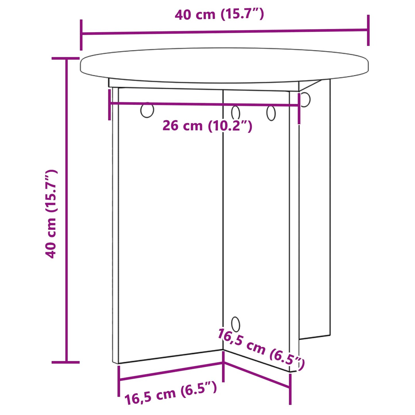 Planteholder 2 pcs Artisan-eg 40 x 40 x 40 cm Konstrueret træ