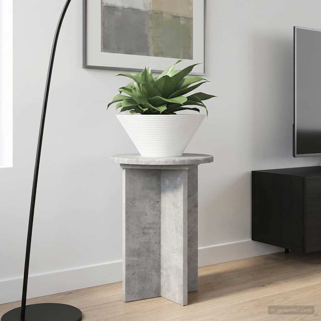 Planteholder 2 pcs Betongrå Ø29,5 x 40 cm Konstrueret træ