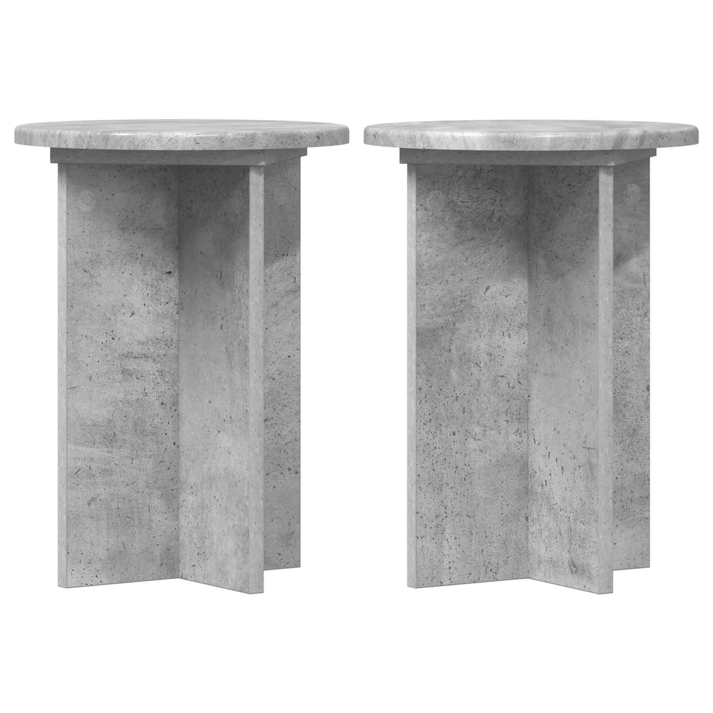 Planteholder 2 pcs Betongrå Ø29,5 x 40 cm Konstrueret træ
