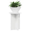 Planteholder 2 stk. Hvid højglans Ø29,5 x 40 cm Konstrueret træ