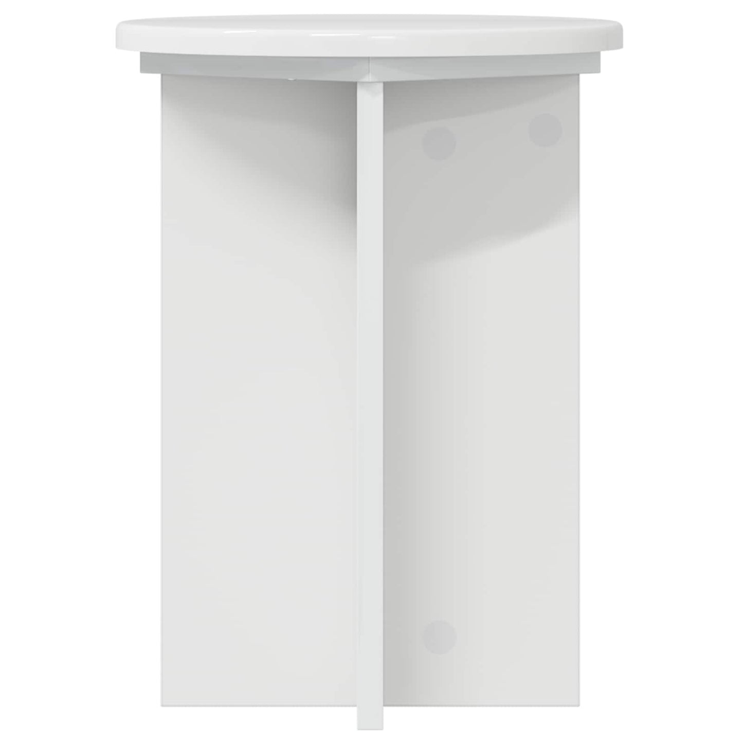 Planteholder 2 stk. Hvid højglans Ø29,5 x 40 cm Konstrueret træ