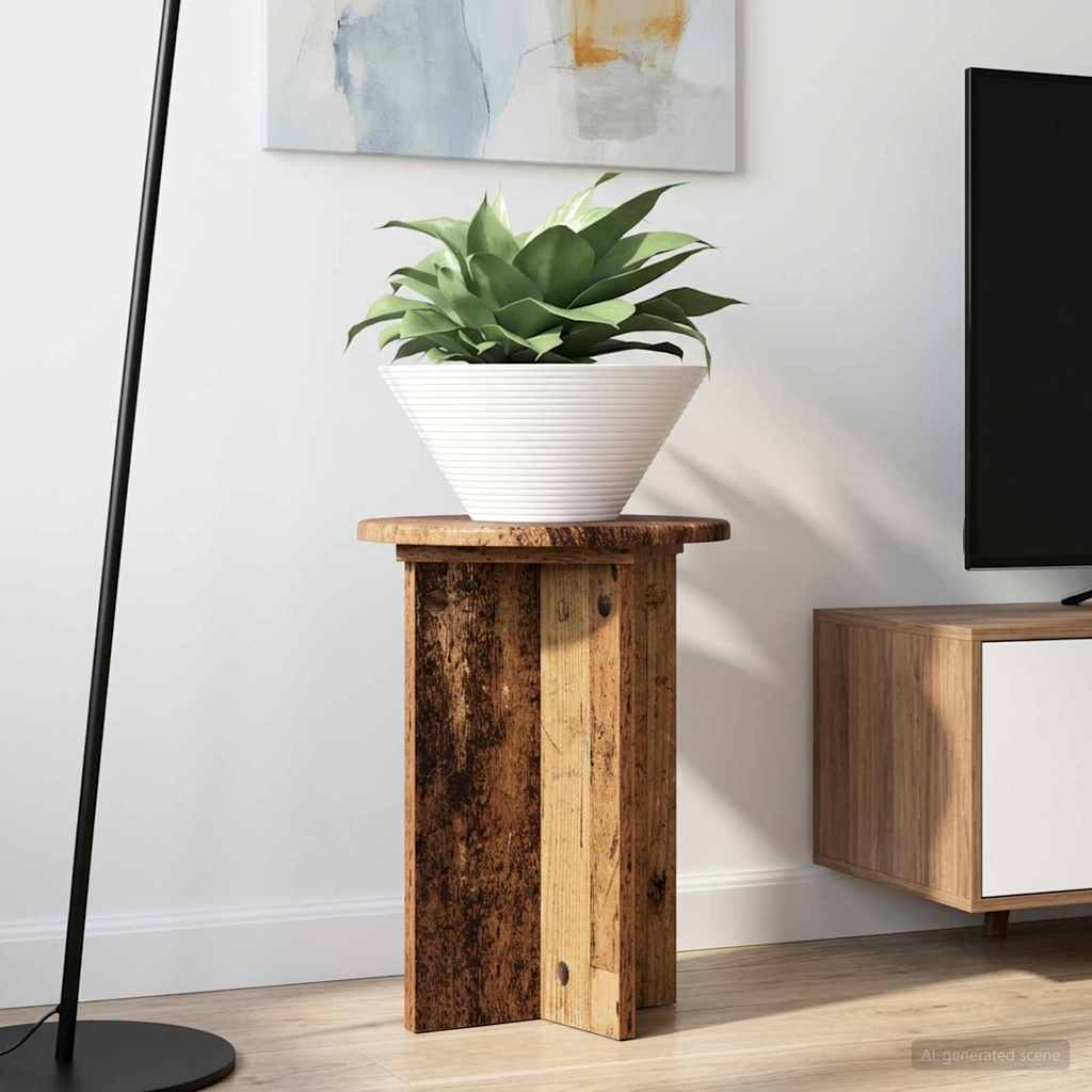 Planteholder 2 pcs Gammelt træ Ø29,5 x 40 cm Konstrueret træ billede