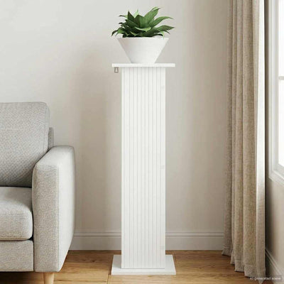 Planteholder Hvid højglans 30,5 x 30 x 100,5 cm Konstrueret træ