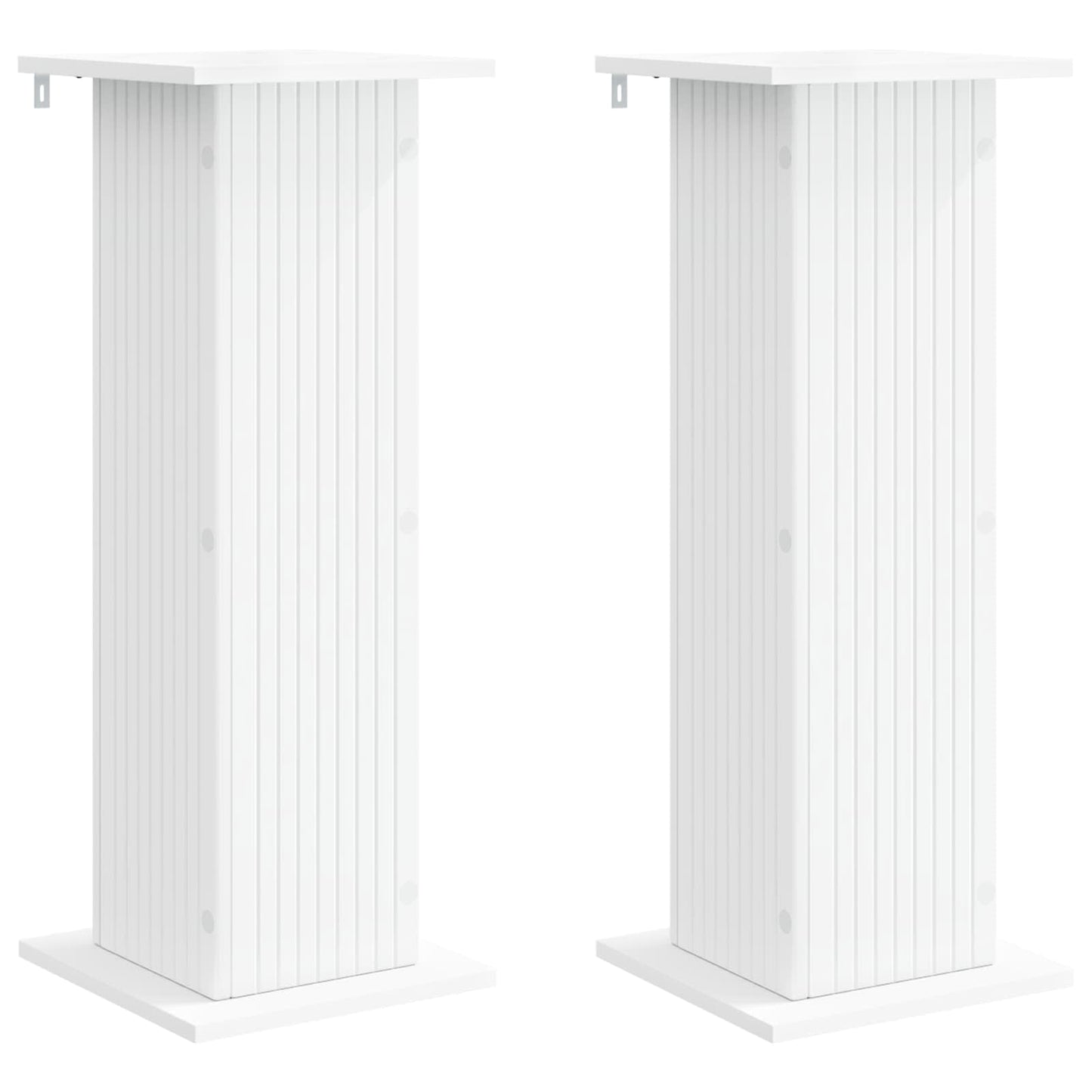 Planteholder 2 pcs Hvid 30,5 x 30 x 80,5 cm Konstrueret træ