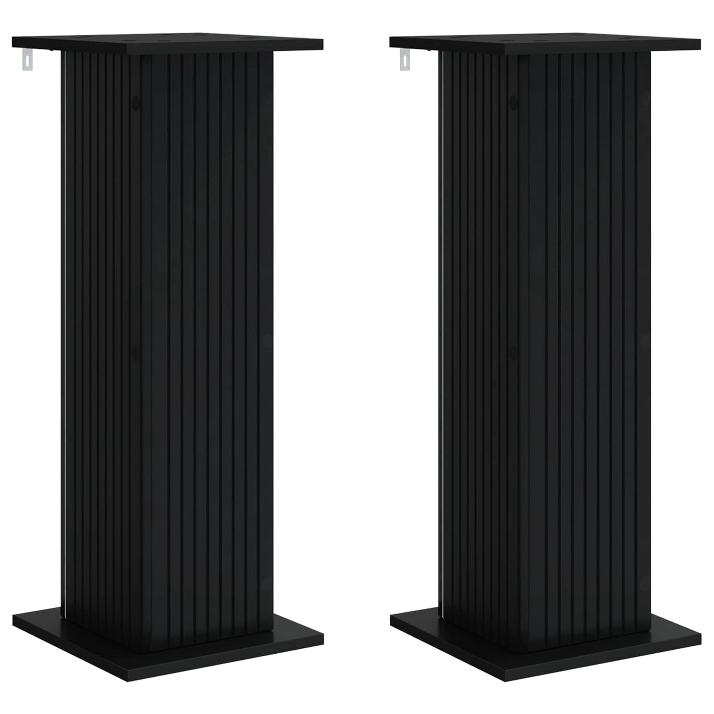 Planteholder 2 pcs Sort 30,5 x 30 x 80,5 cm Konstrueret træ