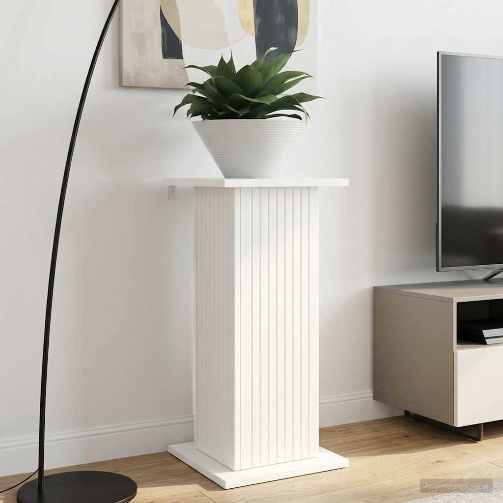 Planteholder 2 pcs Hvid 30,5 x 30 x 60,5 cm Konstrueret træ