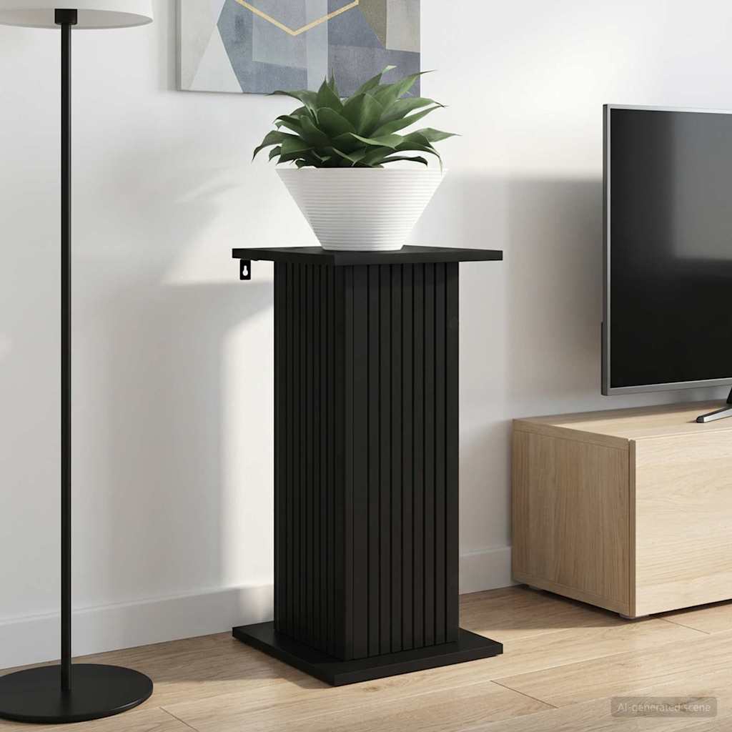 Planteholder 2 pcs Sort 30,5 x 30 x 60,5 cm Konstrueret træ