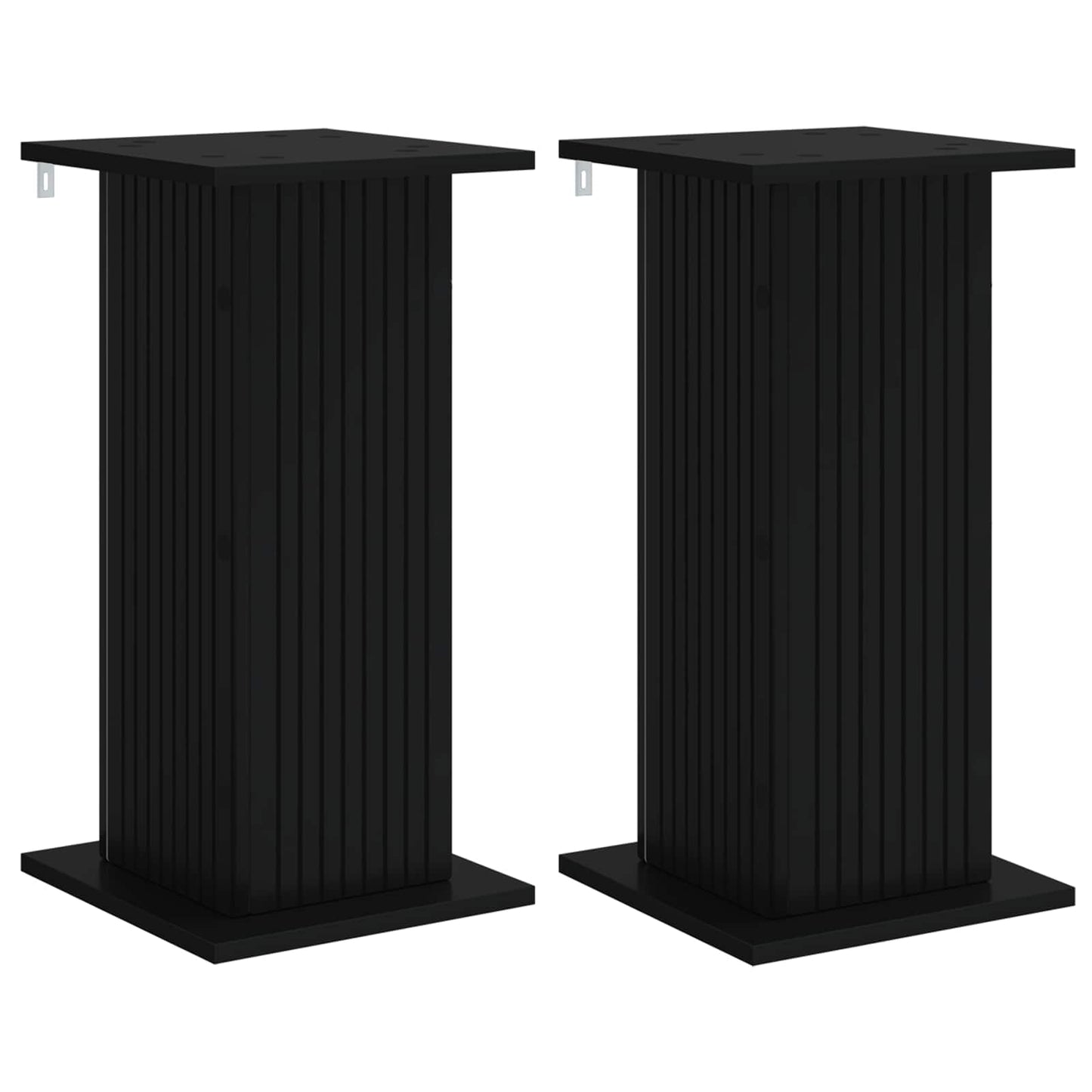 Planteholder 2 pcs Sort 30,5 x 30 x 60,5 cm Konstrueret træ