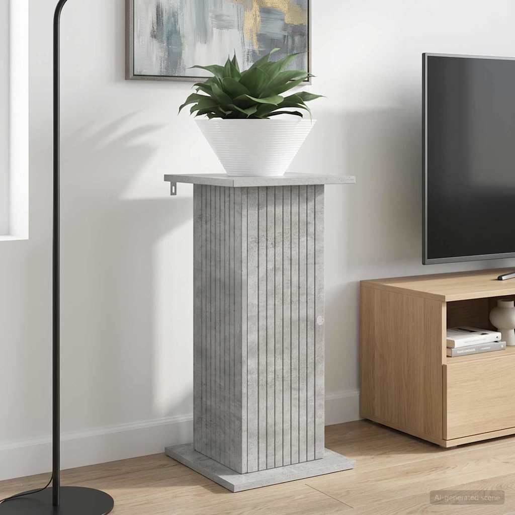Planteholder 2 pcs Betongrå 30,5 x 30 x 60,5 cm Konstrueret træ