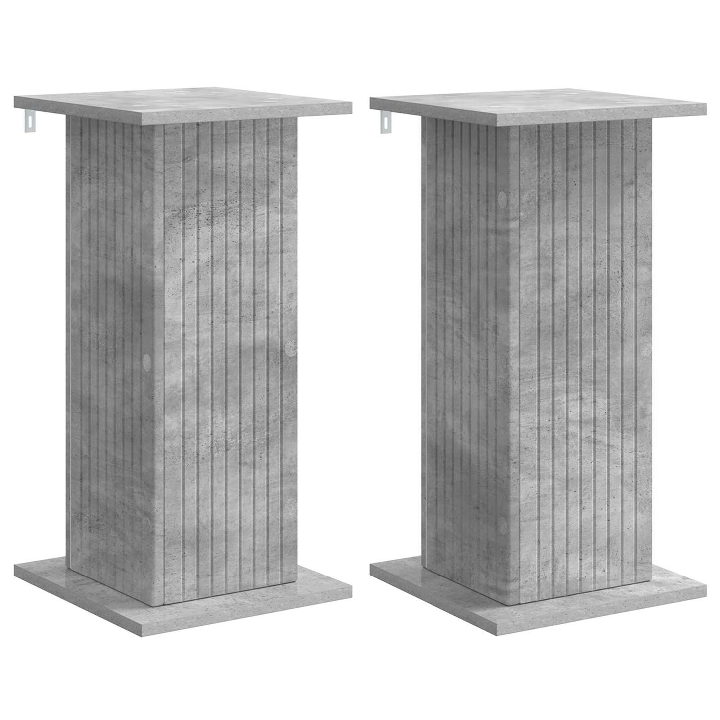 Planteholder 2 pcs Betongrå 30,5 x 30 x 60,5 cm Konstrueret træ
