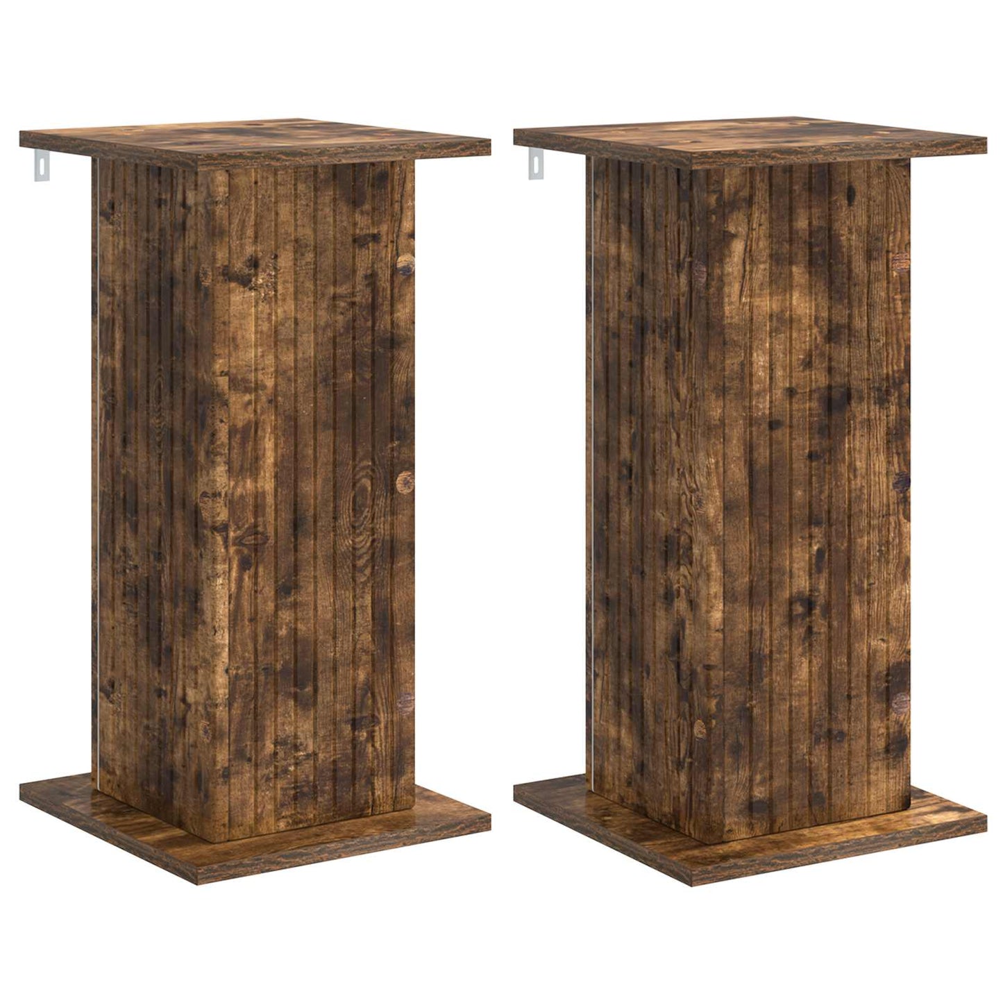 Planteholder 2 pcs Røget eg 30,5 x 30 x 60,5 cm Konstrueret træ