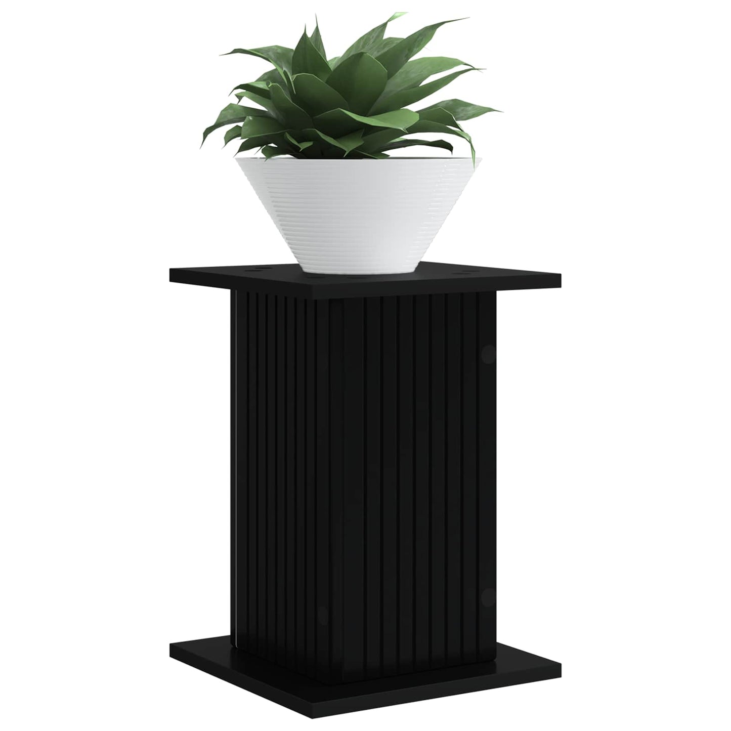 Planteholder Sort 30,5 x 30 x 43 cm Konstrueret træ
