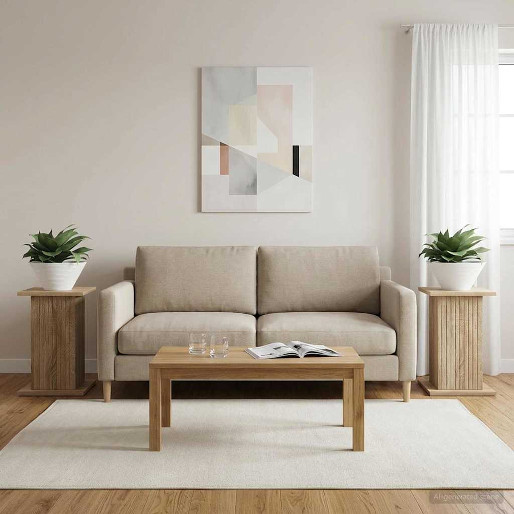 Planteholder 2 pcs Sonoma-eg 30,5 x 30 x 43 cm Konstrueret træ billede