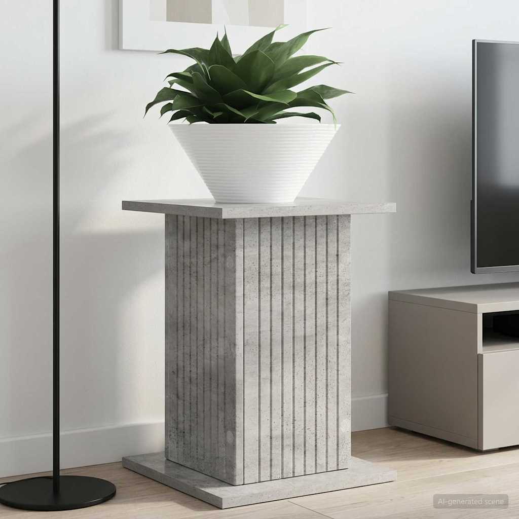 Planteholder 2 pcs Betongrå 30,5 x 30 x 43 cm Konstrueret træ billede