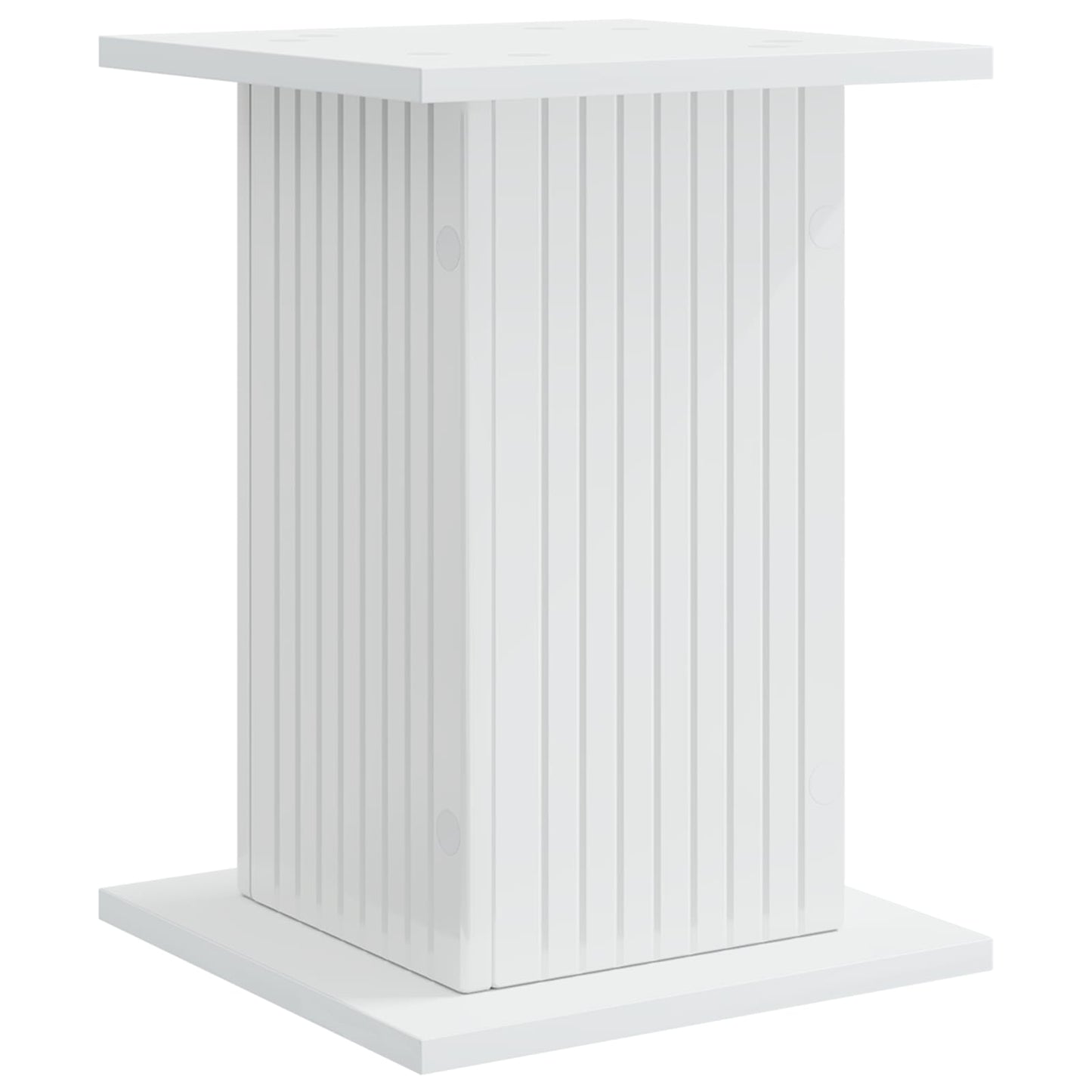 Planteholder Hvid højglans 30,5 x 30 x 43 cm Konstrueret træ