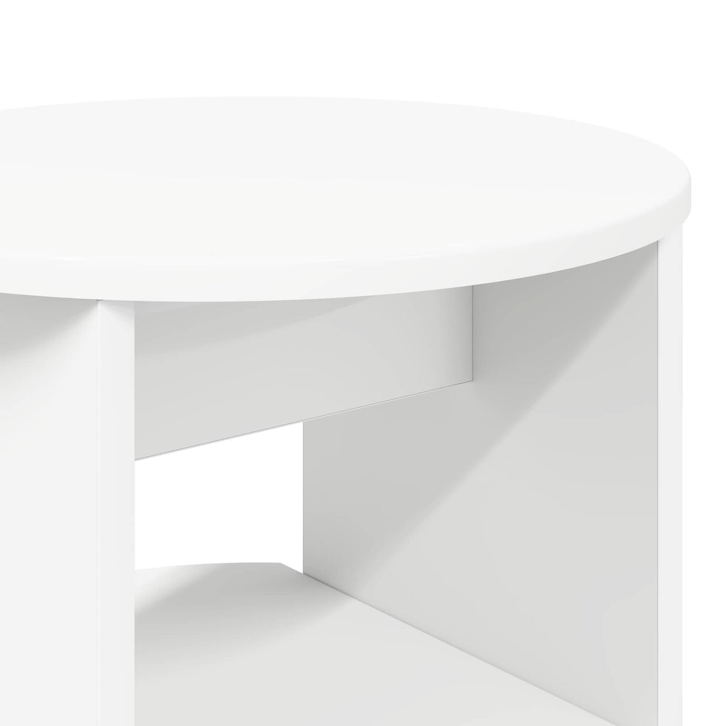 Sideskab 2 pcs Hvid Ø40 x 50 cm Konstrueret træ
