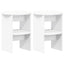Sideskab 2 pcs Hvid Ø40 x 50 cm Konstrueret træ