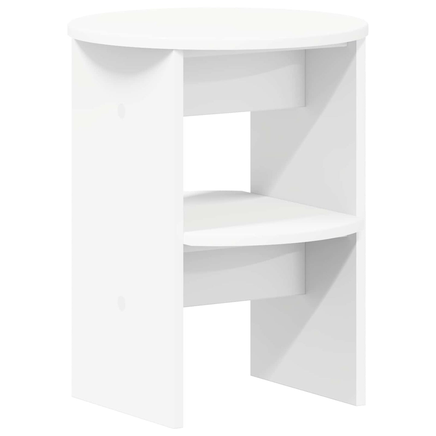 Sideskab 2 pcs Hvid Ø40 x 50 cm Konstrueret træ