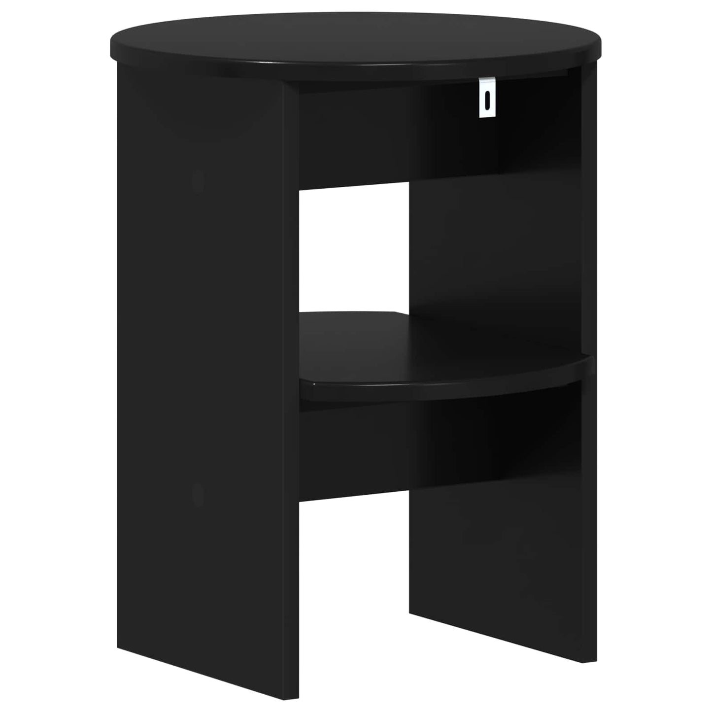 Sideskab 2 pcs Sort Ø40 x 50 cm Konstrueret træ