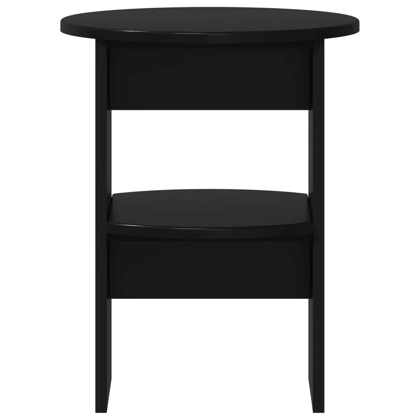 Sideskab 2 pcs Sort Ø40 x 50 cm Konstrueret træ