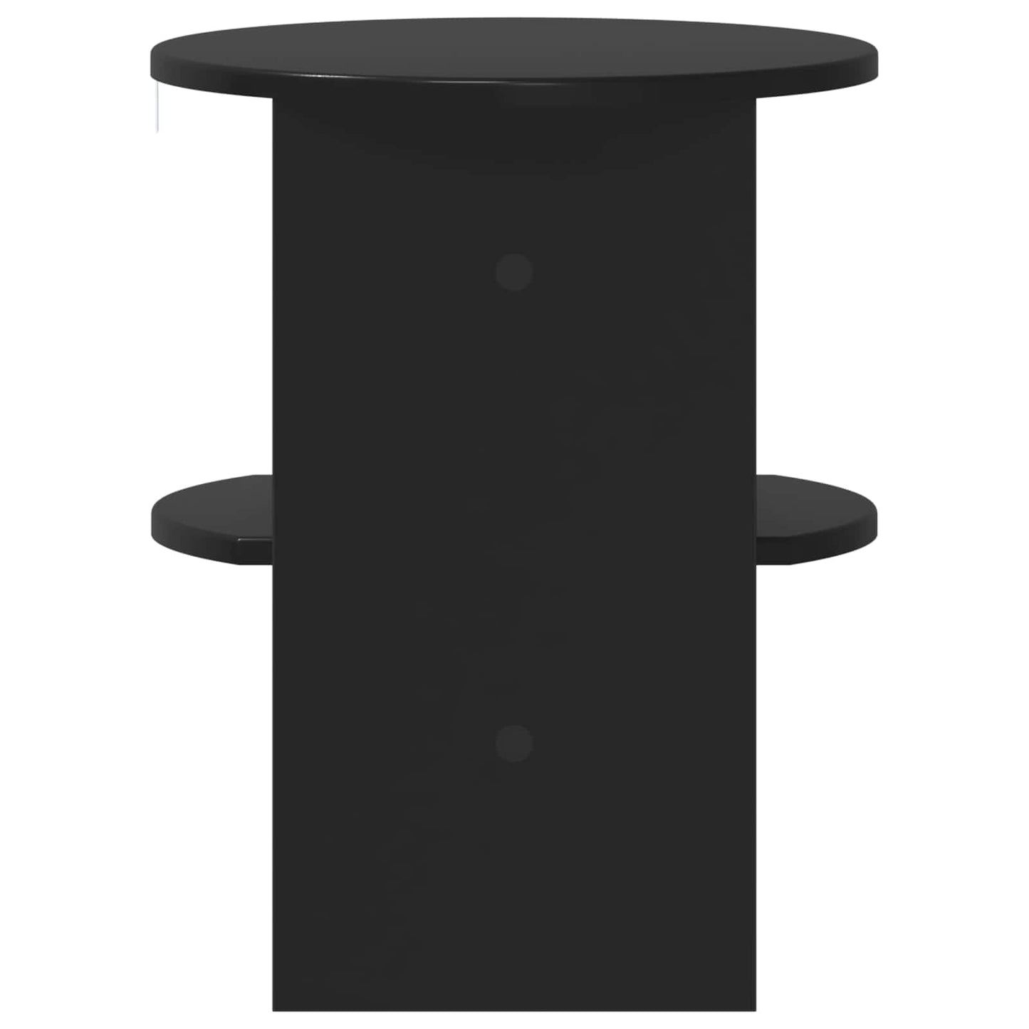 Sideskab 2 pcs Sort Ø40 x 50 cm Konstrueret træ