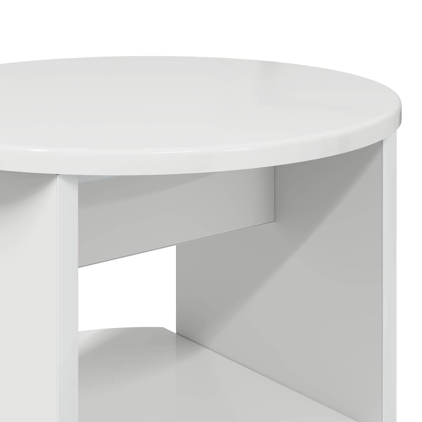 Sideskab 2 pcs Højglans Hvid Ø40 x 50 cm Konstrueret træ