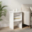 Sideskab 2 pcs Højglans Hvid Ø40 x 50 cm Konstrueret træ